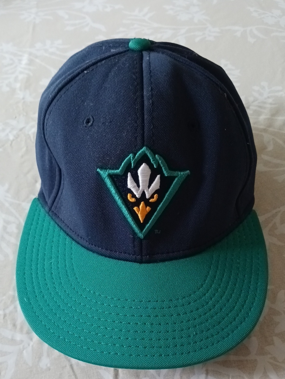 UNCW Navy & Teal Baseball Cap with Embroidered Crest